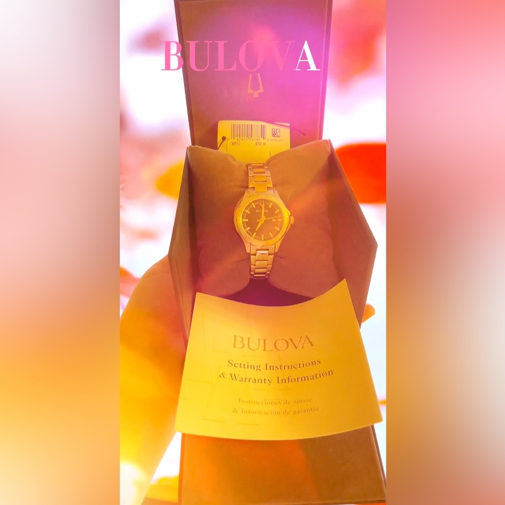 Bulova Womens watch Silver with Black three hand dial